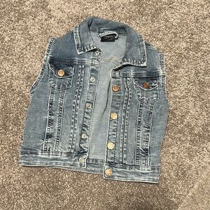 Little bipsy Blue Denim Vest